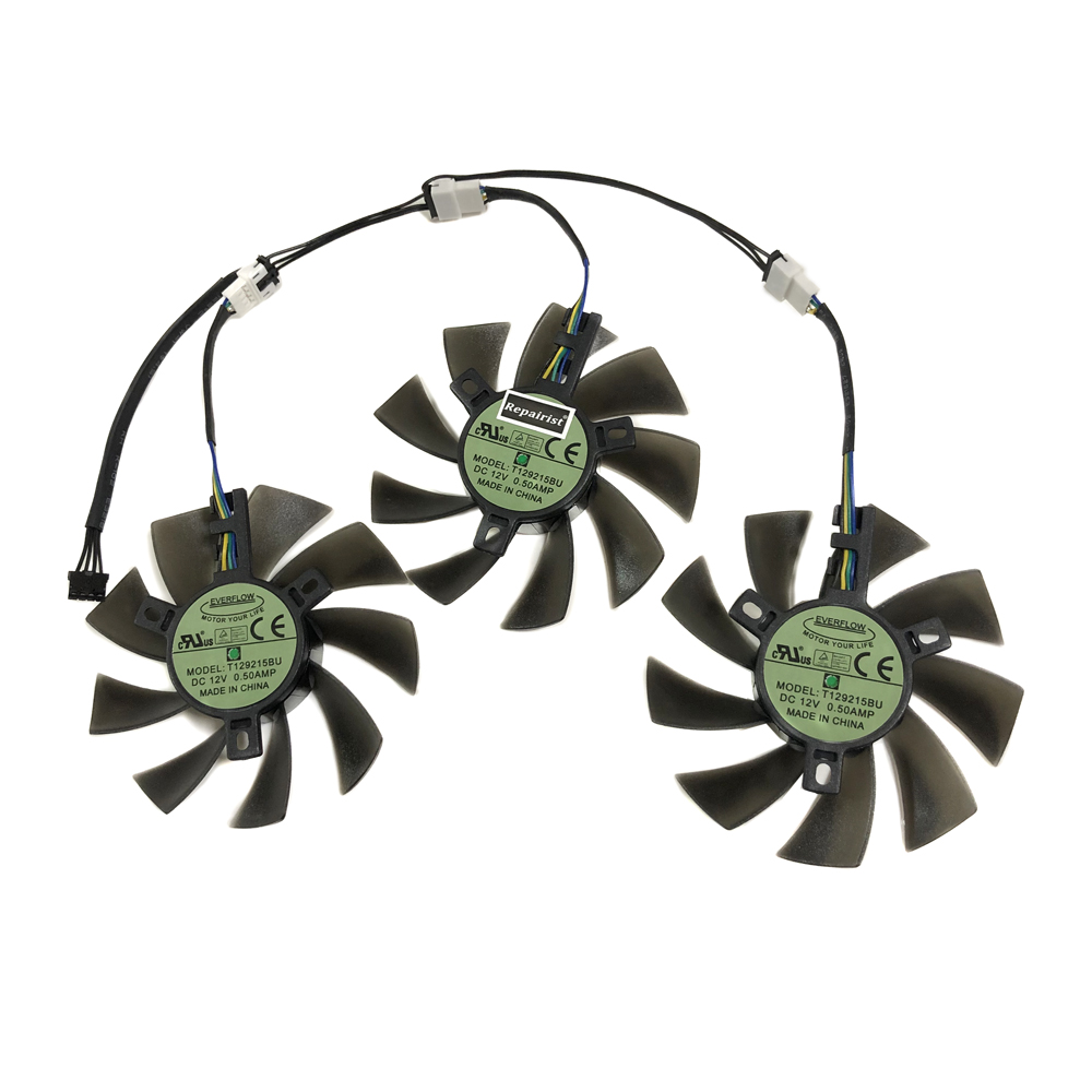 3Pcs/Set,DIY T129215BU,Graphic - огляд і ціна Rx 5700 Xt 8Gb Video Card